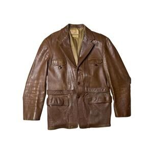 Rare Vintage Field and Stream Goatskin Leather Jacket